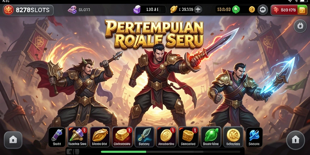 Screenshot utama menampilkan aksi pertempuran seru dalam 8278SLOTS.