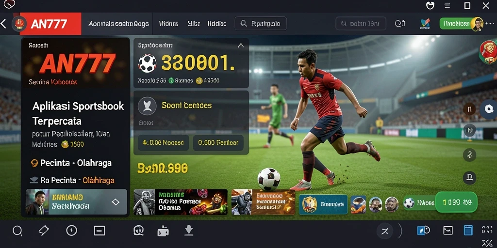 Tampilan gameplay AN777 dengan taruhan olahraga yang mendebarkan.