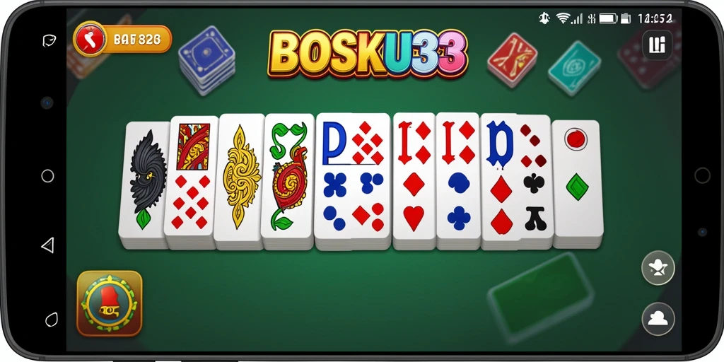 Tangkapan layar utama BOSKU33 menampilkan aksi permainan domino yang menyenangkan.