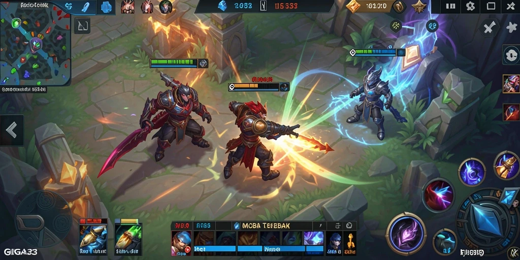 Tampilan gameplay seru dan aksi strategi di GIGA33.