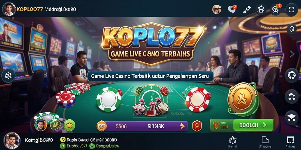 Tampilan gameplay Live Casino KOPLO77 yang menarik dan menghibur.