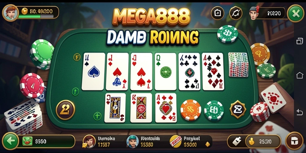 Screenshot menunjukkan gameplay menarik dari MEGA888 dalam permainan Domino.