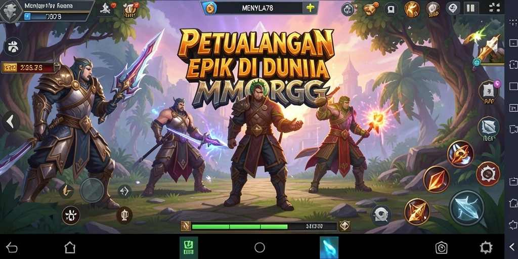 Screenshot MENYALA78 menampilkan aksi seru dalam pertempuran MMORPG.