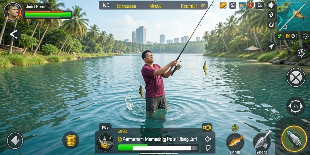 Tangkapan ikan besar dalam gameplay MPO08 yang seru.