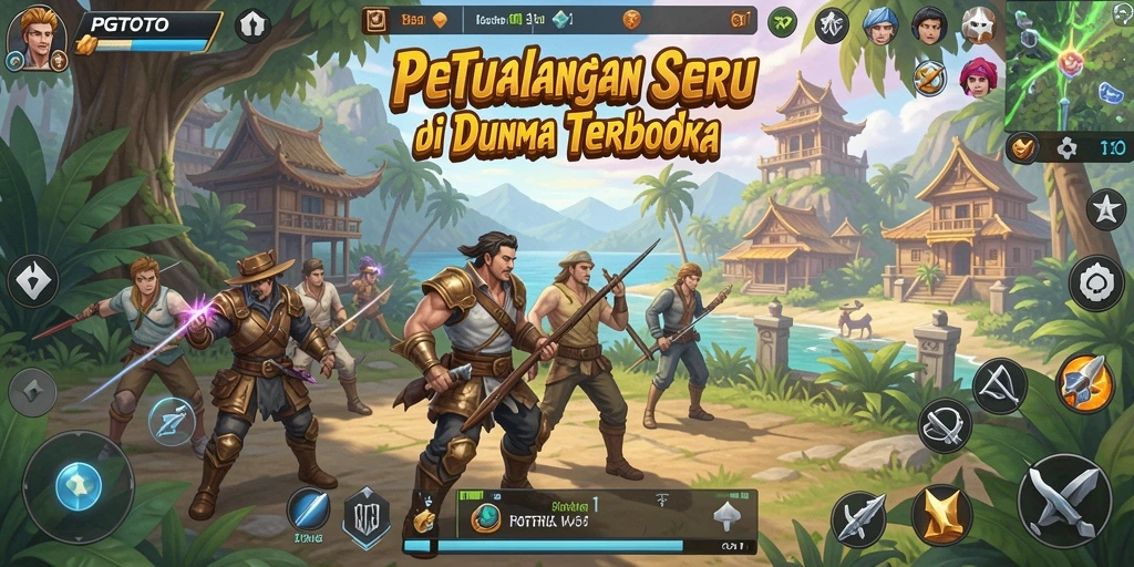 Screenshot PGTOTO yang menampilkan aksi seru dalam petualangan Open World.
