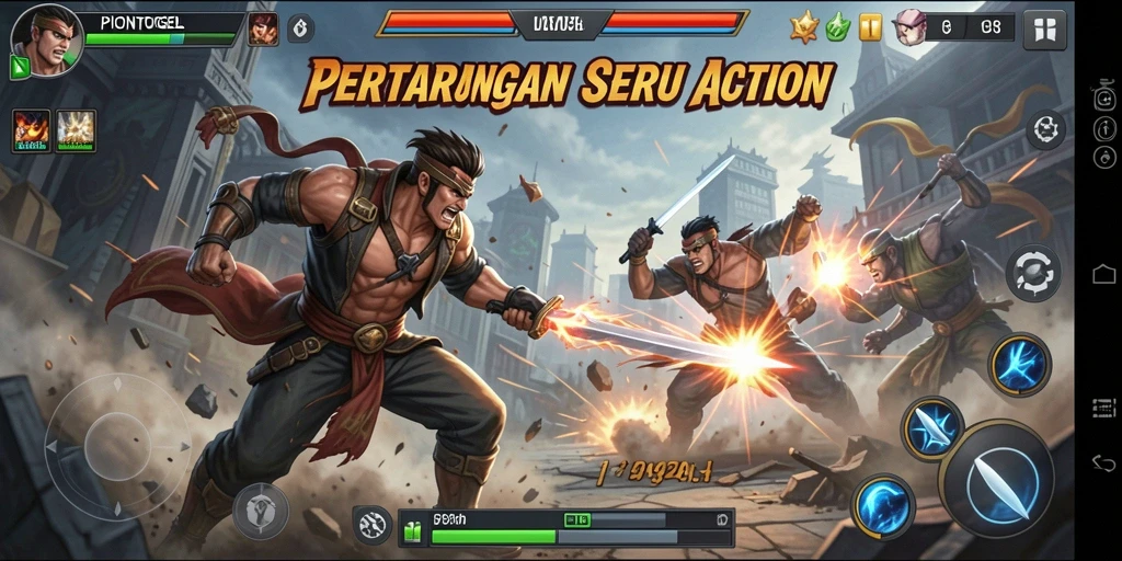 Tampilan seru gameplay PIONTOGEL dengan aksi penuh adrenalin.