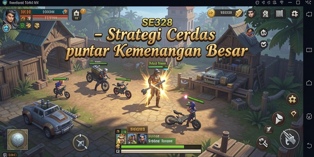 Tangkapan layar utama SE328 menampilkan aksi seru dalam strategi taktis.
