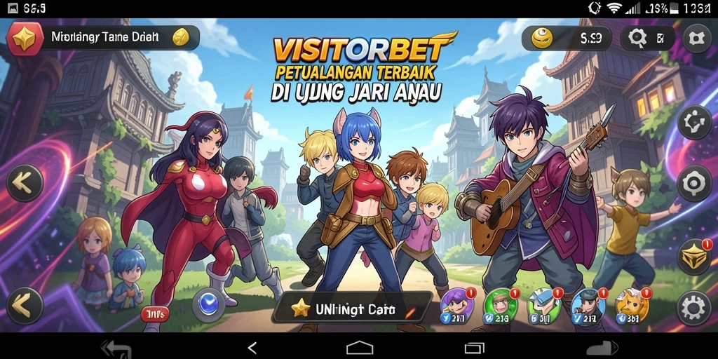 Screenshot utama <strong>VISITORBET</strong> menunjukkan karakter Anime dalam pertempuran epik.